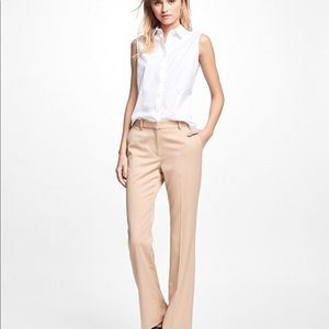 Brooks Brothers Tan Caroline Fit Trouser Sz 10